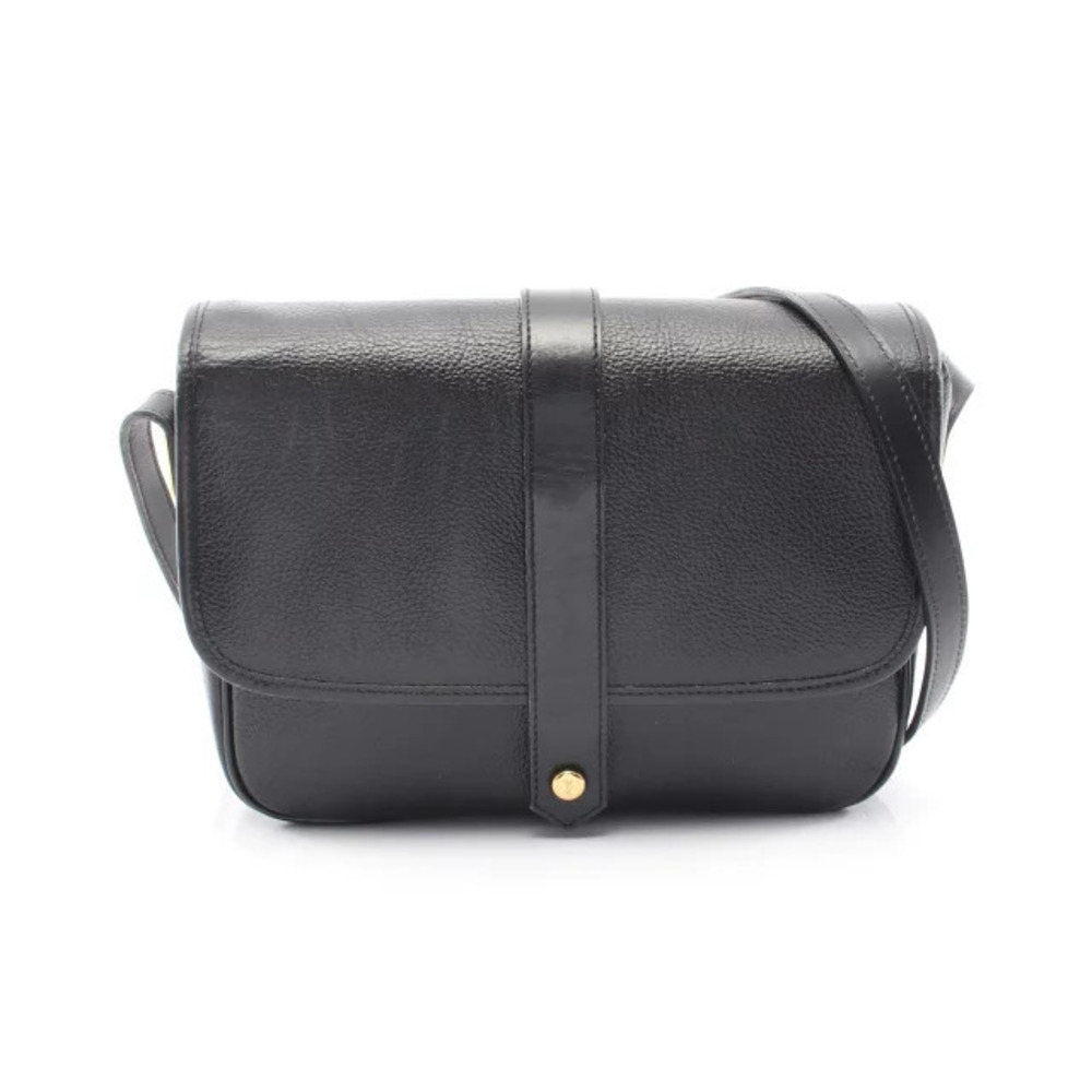 Saint Laurent Yves Shoulder Bag Leather Black